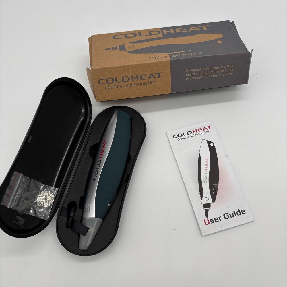Cold Heat Battery‎ Operated-Soldering Tool With Carrying Case Black Silver